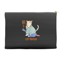 Cat Samurai Catmurai Japanese Warrior Funny Cats With Katana Accessory Pouches | Artistshot