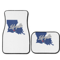 Lafayette Louisiana La Map T Shirt Full Set Car Mats | Artistshot