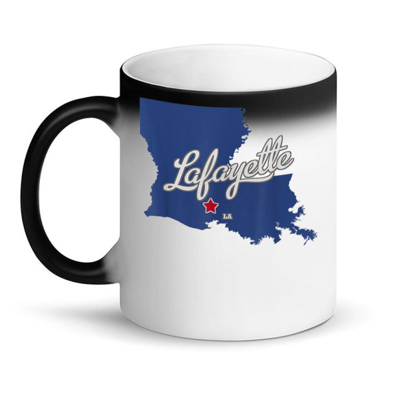 Lafayette Louisiana La Map T Shirt Magic Mug | Artistshot