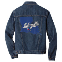 Lafayette Louisiana La Map T Shirt Men Denim Jacket | Artistshot