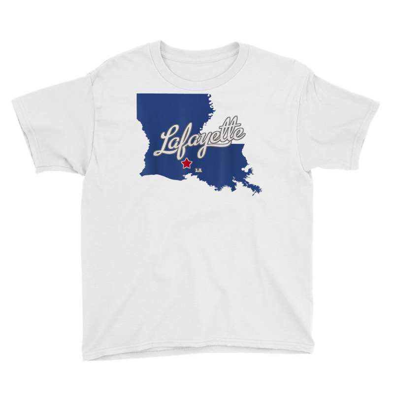 Lafayette Louisiana La Map T Shirt Youth Tee | Artistshot