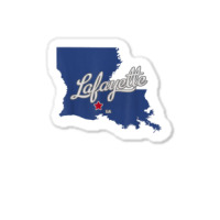 Lafayette Louisiana La Map T Shirt Sticker | Artistshot