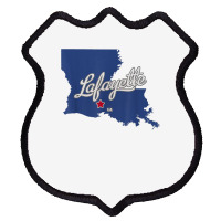 Lafayette Louisiana La Map T Shirt Shield Patch | Artistshot