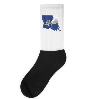 Lafayette Louisiana La Map T Shirt Socks | Artistshot