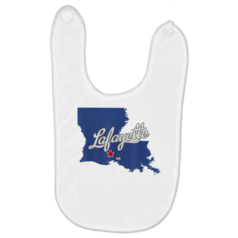 Lafayette Louisiana La Map T Shirt Baby Bibs | Artistshot