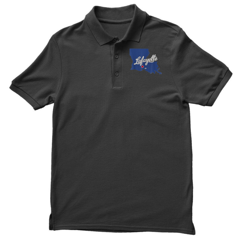 Lafayette Louisiana La Map T Shirt Men's Polo Shirt | Artistshot