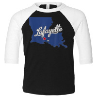 Lafayette Louisiana La Map T Shirt Toddler 3/4 Sleeve Tee | Artistshot