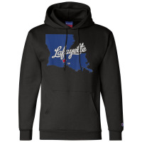 Lafayette Louisiana La Map T Shirt Champion Hoodie | Artistshot