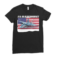 Patriotic American Naval Fa 18 Superhornet Tee In Action Ladies Fitted T-shirt | Artistshot