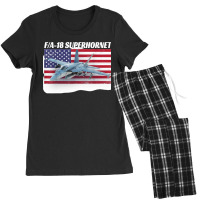 Patriotic American Naval Fa 18 Superhornet Tee In Action Women's Pajamas Set | Artistshot