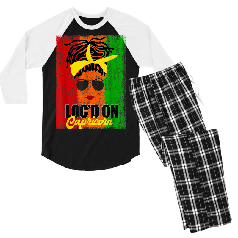 Loc'd On Capricorn Zodiac Birthday Locs Men's 3/4 Sleeve Pajama Set | Artistshot