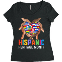 Latin Countries Hands Heart Flags Hispanic Heritage Month T Shirt Women's Triblend Scoop T-shirt | Artistshot