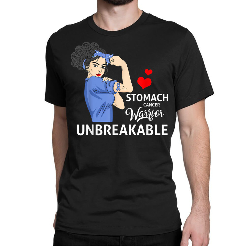 Stomach Cancer Awareness Warrior Unbreakable Strong Women Classic T-shirt | Artistshot