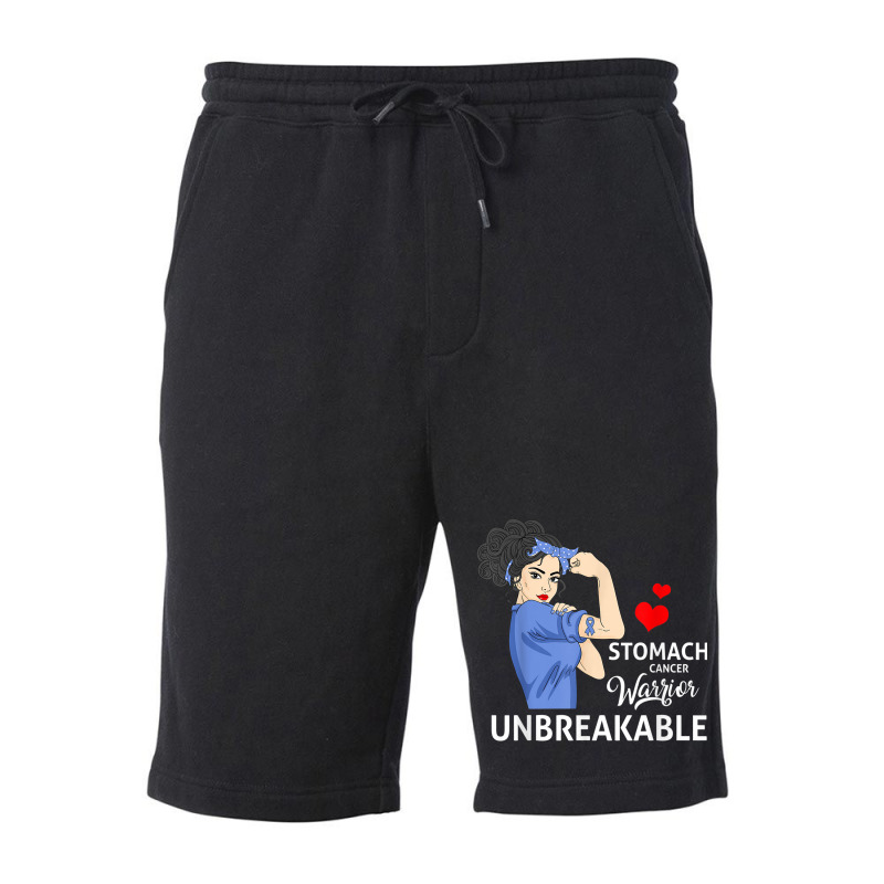 Stomach Cancer Awareness Warrior Unbreakable Strong Women Fleece Short | Artistshot