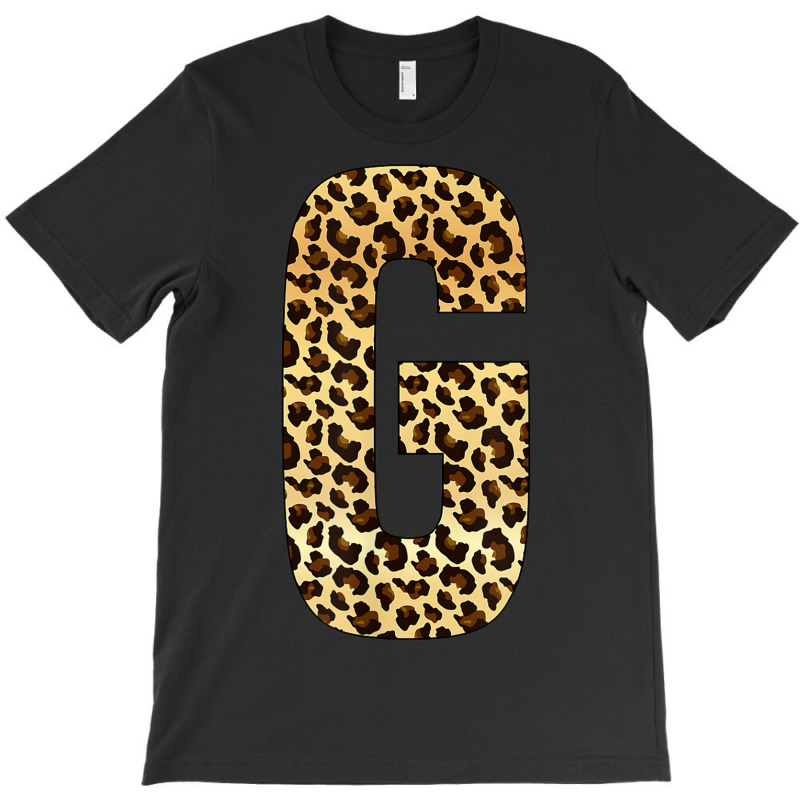 Letter G Alphabet Letters Leopard Cheetah Initial T-Shirt by Loves | Artistshot