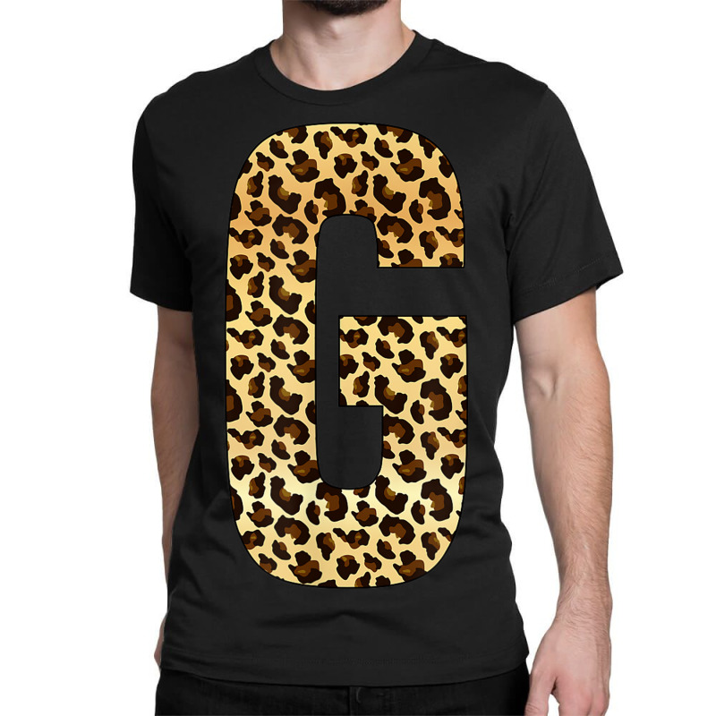 Letter G Alphabet Letters Leopard Cheetah Initial Classic T-shirt by Loves | Artistshot