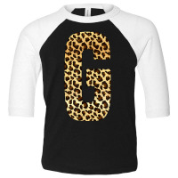 Letter G Alphabet Letters Leopard Cheetah Initial Toddler 3/4 Sleeve Tee | Artistshot