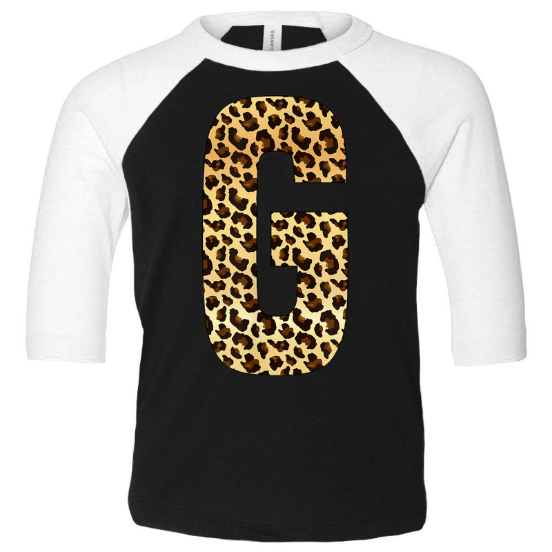 Letter G Alphabet Letters Leopard Cheetah Initial Toddler 3/4 Sleeve Tee by Loves | Artistshot