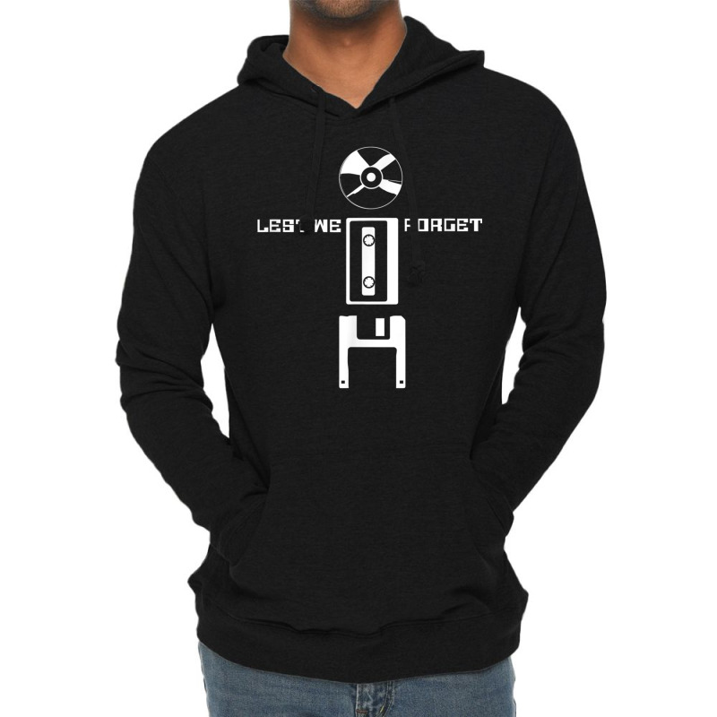 Lest We Forget Funny Retro Music Tech Novelty T Shirt Lightweight Hoodie by cm-arts | Artistshot