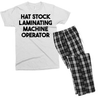 Hat Stock Laminating Machine Operator T Shirt Men's T-shirt Pajama Set | Artistshot