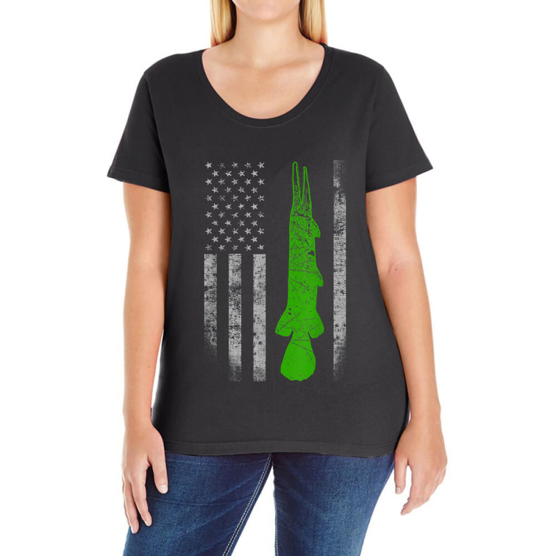 Alligator Gar Flag - Alligator Gar Fishing Ladies Curvy T-Shirt by Graham Sanchez | Artistshot