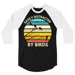 easily distracted by birds 3/4 Sleeve Shirt | Artistshot