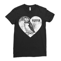 Love Heart Puffins Shirt Cute Puffin Iceland Lover Gift Tee Ladies Fitted T-shirt | Artistshot