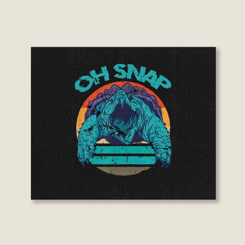 Alligator Snapping Turtle Men Women Shirt Snap Landscape Canvas Print | Artistshot