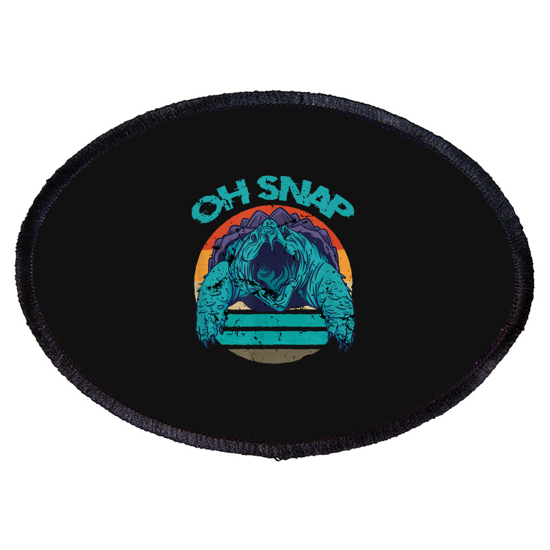 Alligator Snapping Turtle Men Women Shirt Snap Oval Patch | Artistshot