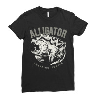 Alligator Snapping Turtle, Vintage Design For Reptile Lovers Ladies Fitted T-shirt | Artistshot