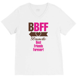 Brunette Best Friends Forever V-Neck Tee | Artistshot