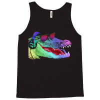 Alligator With Headphones And Sunglasses Tank Top | Artistshot