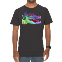 Alligator With Headphones And Sunglasses Vintage T-shirt | Artistshot