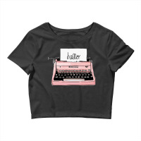 Hand Drawn Vintage Typewriter Writing Machine Crop Top | Artistshot