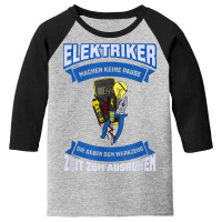 Electrician Electricity Electrician Lighting Technician T Shirt Youth 3/4 Sleeve | Artistshot