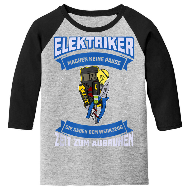 Electrician Electricity Electrician Lighting Technician T Shirt Youth 3/4 Sleeve by puetzee | Artistshot