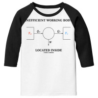 Inefficient Working Body Located Inside Carnot Cycle Physics Youth 3/4 Sleeve | Artistshot