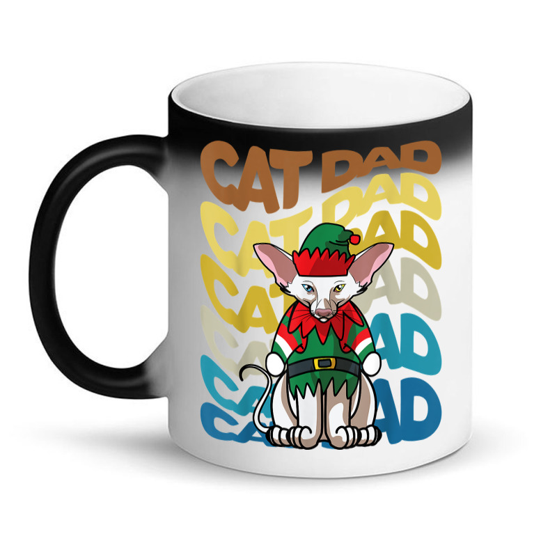 Mens Retro Vintage Cats Oriental Shorthair Cat Dad Christmas T Shirt Magic Mug | Artistshot