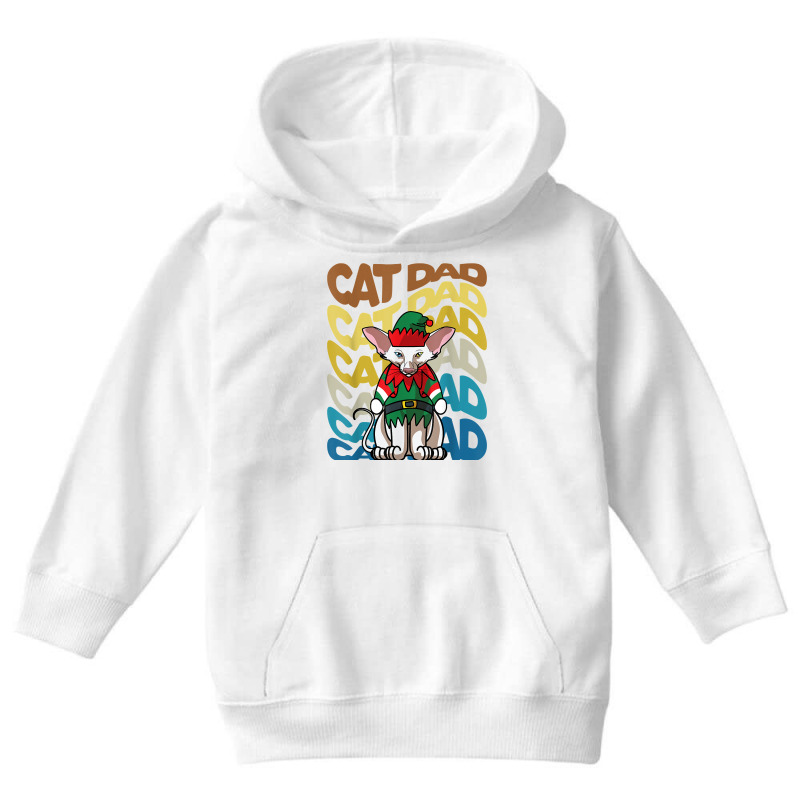 Mens Retro Vintage Cats Oriental Shorthair Cat Dad Christmas T Shirt Youth Hoodie | Artistshot