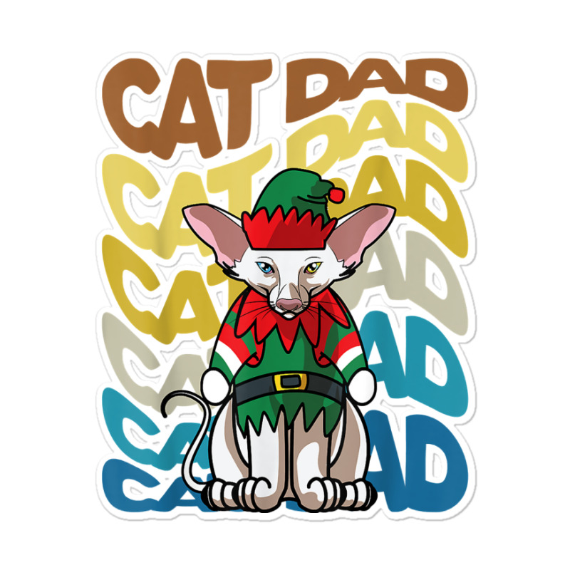 Mens Retro Vintage Cats Oriental Shorthair Cat Dad Christmas T Shirt Sticker | Artistshot