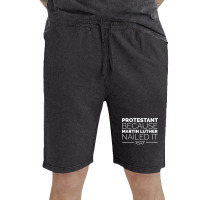 Reformation Day Shirt Protestant Because Luther Nailed It Vintage Short | Artistshot