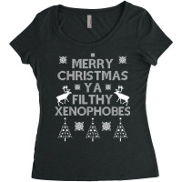 Merry Christmas Ya Filthy Xenophobes Shirt. Progressive Tee. Women's Triblend Scoop T-shirt | Artistshot