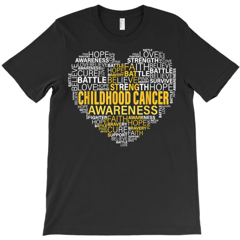 Childhood Cancer Awareness Hope Support Strong Warrior T Shirt T-shirt | Artistshot