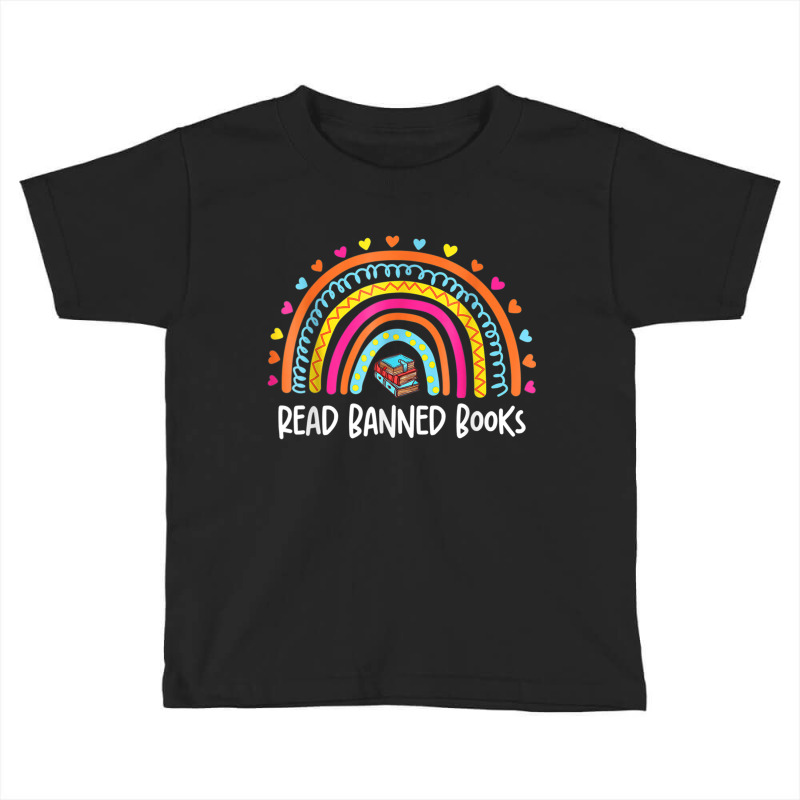 I Read Banned Books Vintage Rainbow Reading Book Lover Toddler T-shirt by RandiCrystalGraber | Artistshot