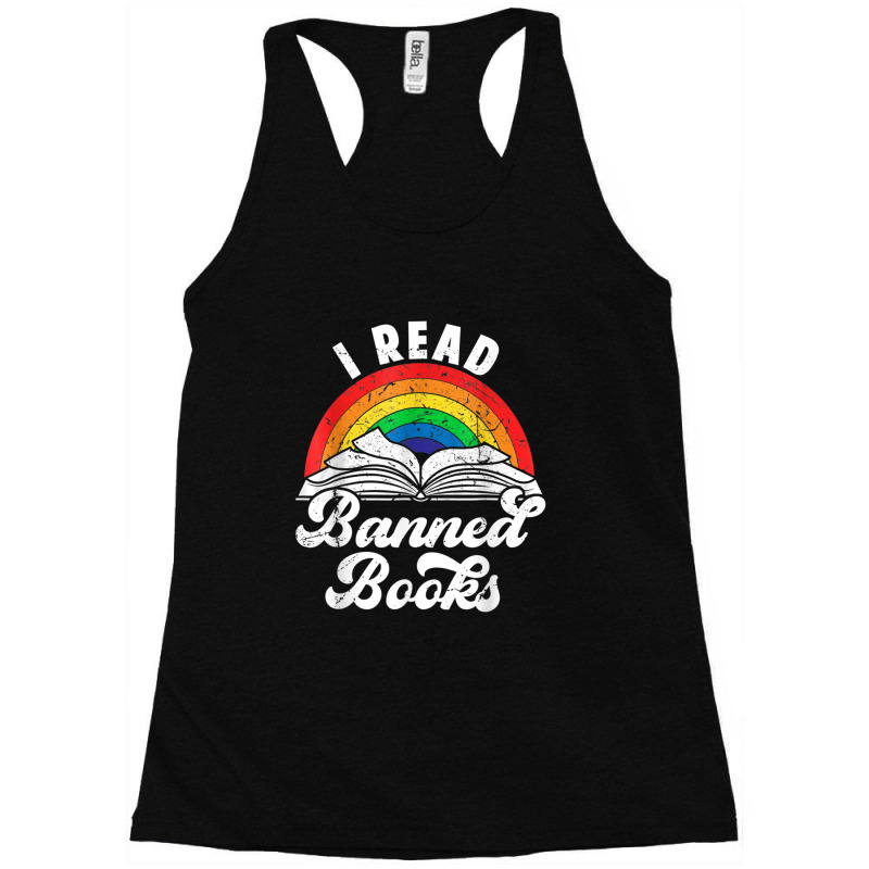 I Read Banned Books Vintage Literature Rainbow Reading Racerback Tank by RandiCrystalGraber | Artistshot