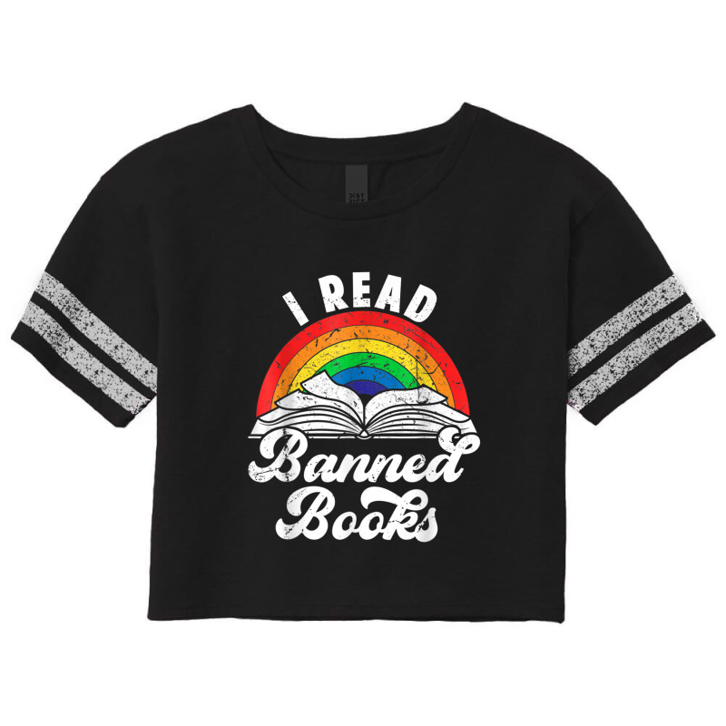 I Read Banned Books Vintage Literature Rainbow Reading Scorecard Crop Tee by RandiCrystalGraber | Artistshot