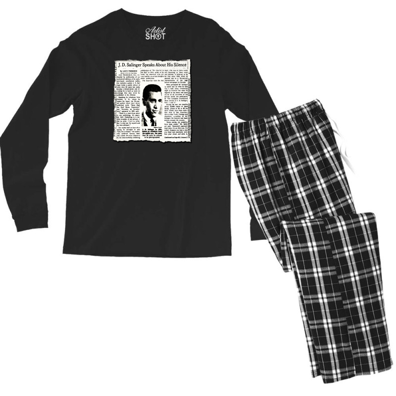 J.d. Salinger Men's Long Sleeve Pajama Set | Artistshot