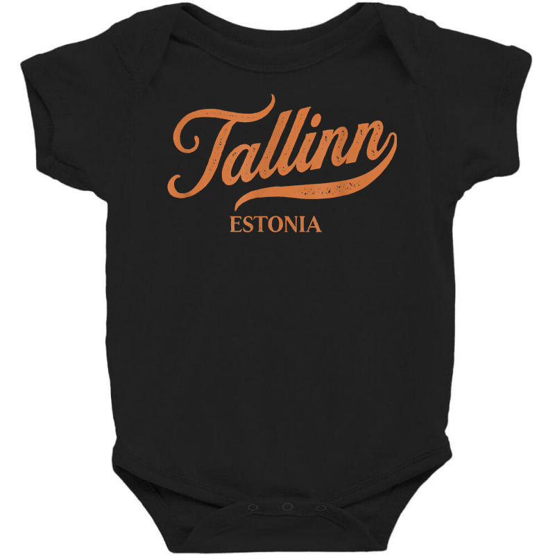 Retro Estonia City   Vintage Tallinn T Shirt Baby Bodysuit | Artistshot