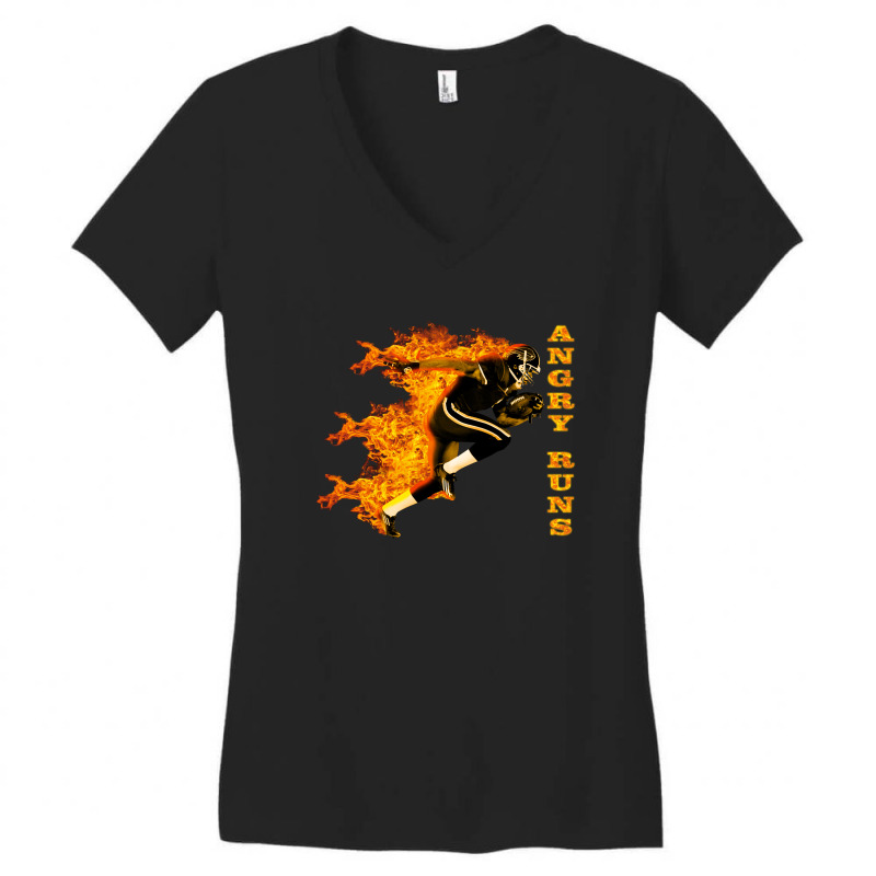 Angry Runs Funny Women's V-Neck T-Shirt by heroeart | Artistshot