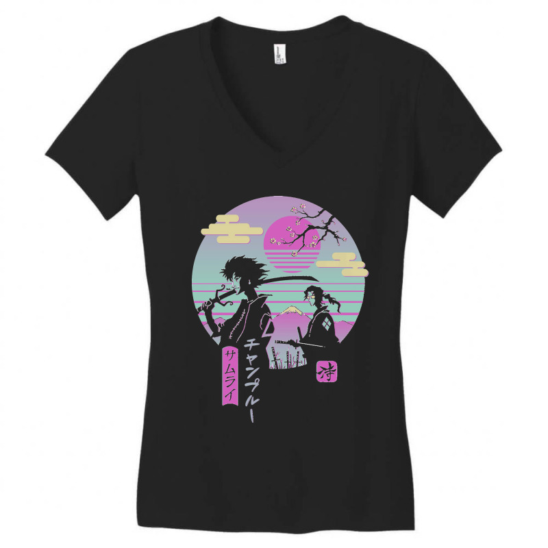 Samurai Champloo Women's V-Neck T-Shirt by CrystalCroft | Artistshot